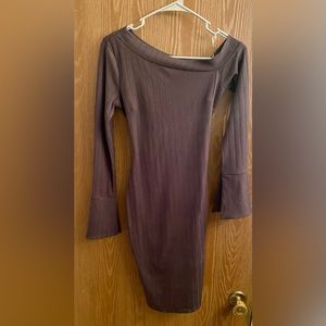 Long-Sleeve Knee Length Dress